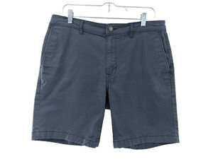 Flint and Tinder Men's Solid Navy Blue Classic Everyday Chino Shorts Size 33